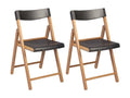 Meubiana folding garden chair in teak and plastic, set of 2