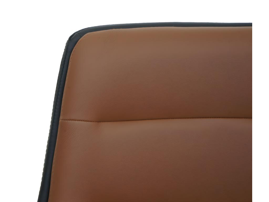 Set of 2 Meubiana-L85 bar stools, bar chair, counter stool, swivel stool, adjustable height with faux leather backrest