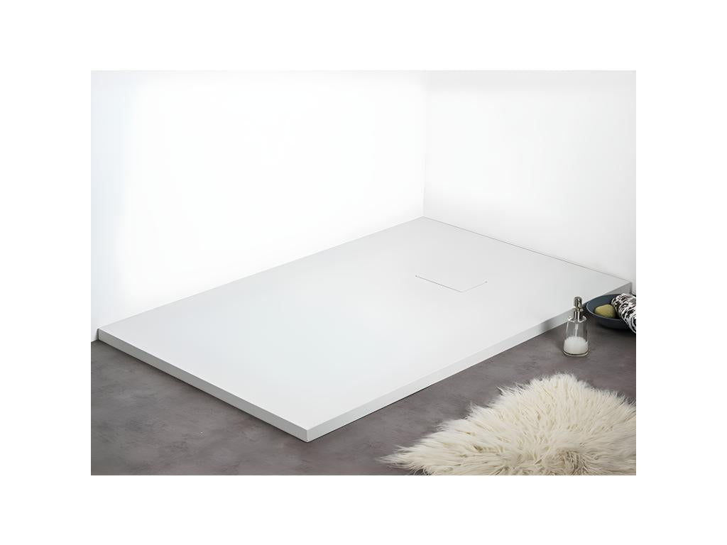 Meubiana extra-flat 90x160 cm shower tray in white slate finish