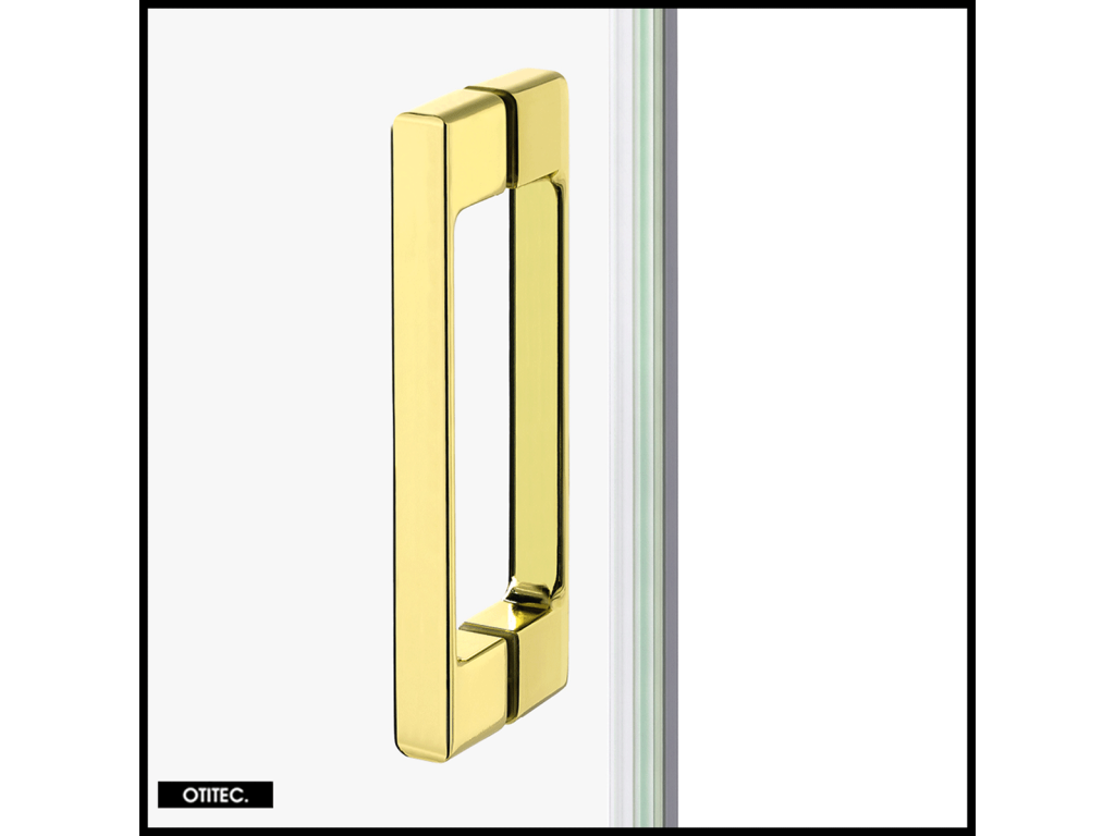 Sliding Shower Door with Side Panel - 80x100x200 - LIGHT GOLD - PREMIUM