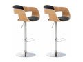 Set of 2 brown wooden stools 50x48x88 cm 10 0004256