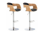 Set of 2 brown wooden stools 50x48x88 cm 10 0004256