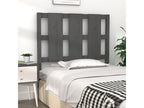 Grey Headboard 105.5x4x100 cm Solid Pine Wood