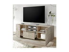 TV stand with 2 doors and 1 drawer, light oak - Meubiana