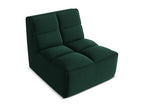 Armchair for modular sofa in velvet - bottle green - Meubiana