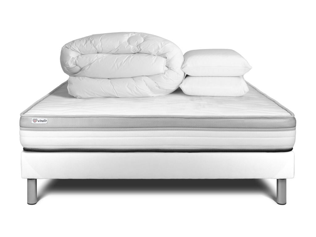 VITAL Meubiana ready-to-sleep pack, 140x190 cm Meubiana white bed base