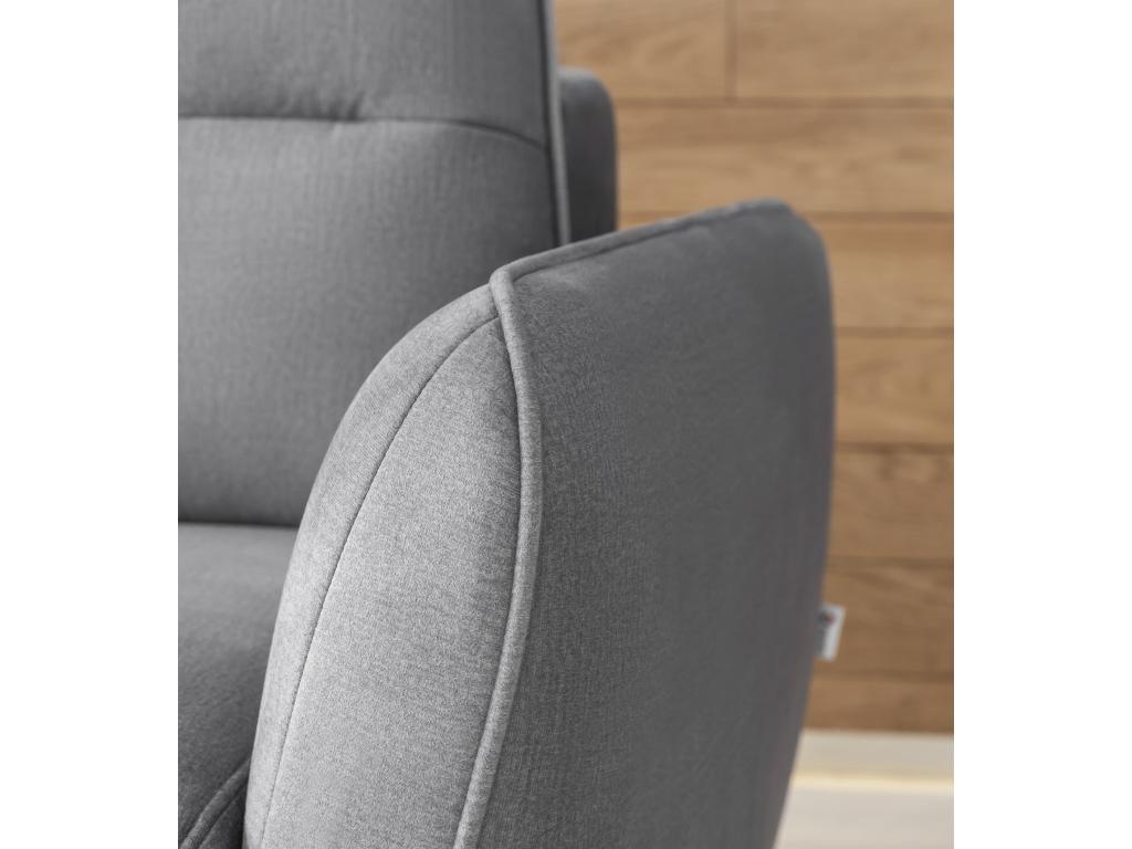 Meubiana 276cm Left-Hand Corner Sofa Bed in Rust Fabric