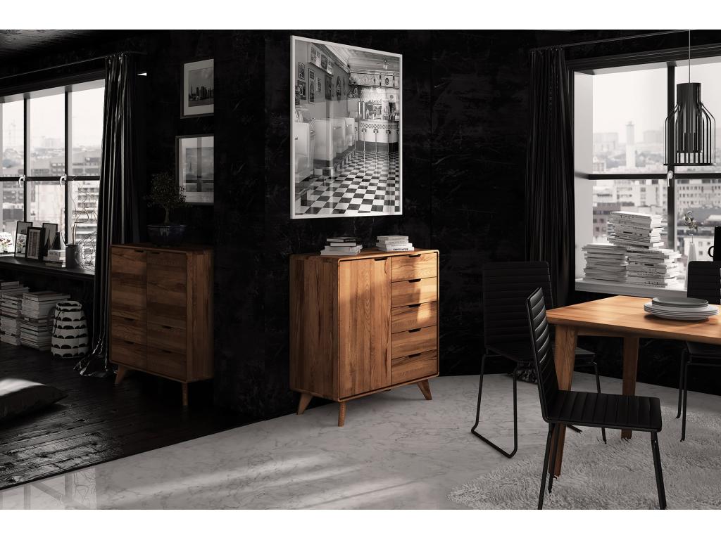 Meubiana - Chest of drawers with drawers in natural oiled beech heartwood