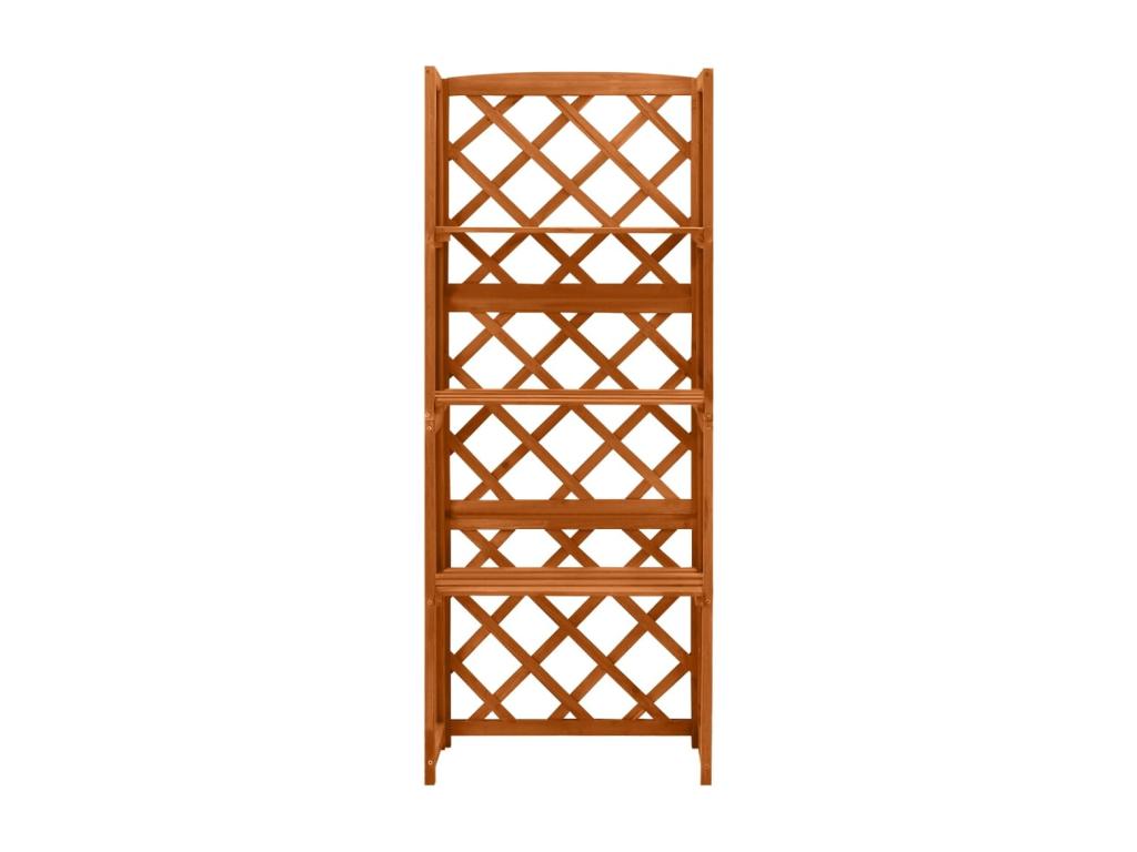 Trellis with shelves 55x30x140 Solid fir wood