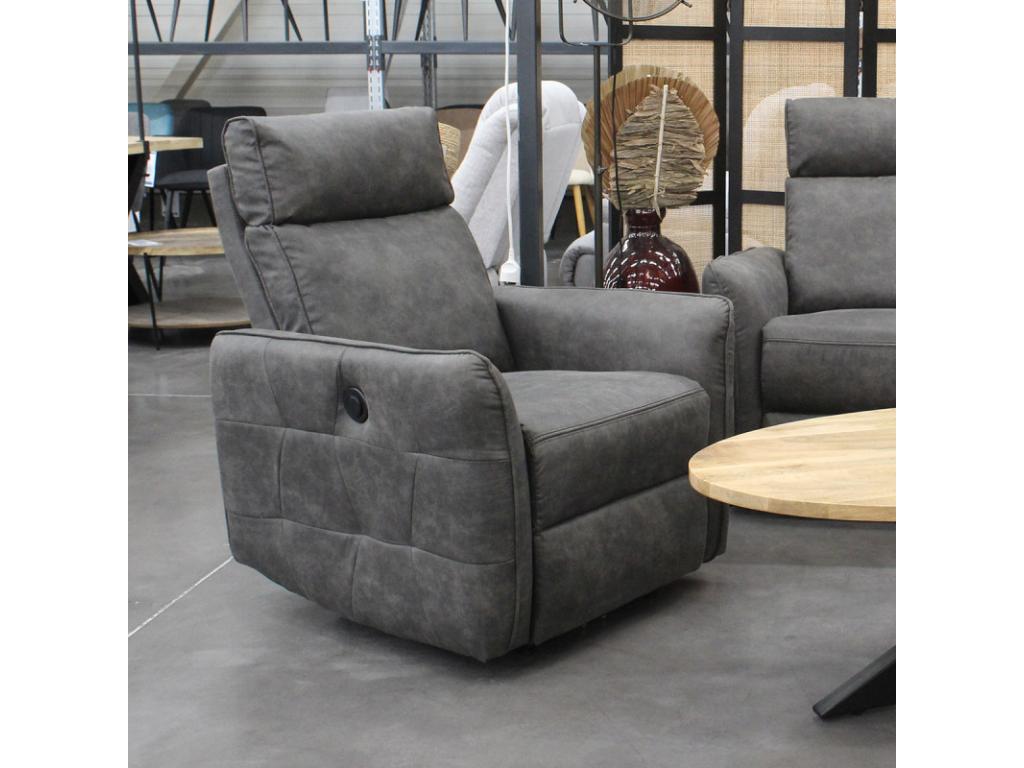 Meubiana electric armchair, anthracite grey.