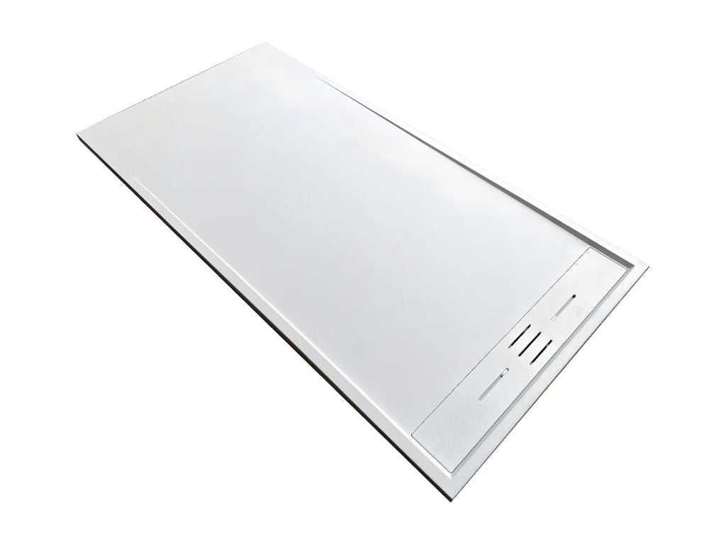 Meubiana extra-flat 90x180 cm shower tray in white slate finish