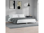 High-gloss white bed frame, 160x200 cm, engineered wood