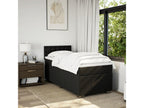 Meubiana bed base and mattress, black, 80x200 cm, fabric