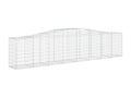 Arched gabion baskets, 2 pcs, 400x50x80-100, galvanized iron