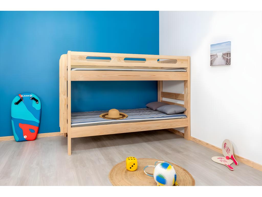 Meubiana solid wood split bunk bed - natural wood