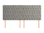 4-piece headboard set, light grey, 100x7x78/88 cm, velvet
