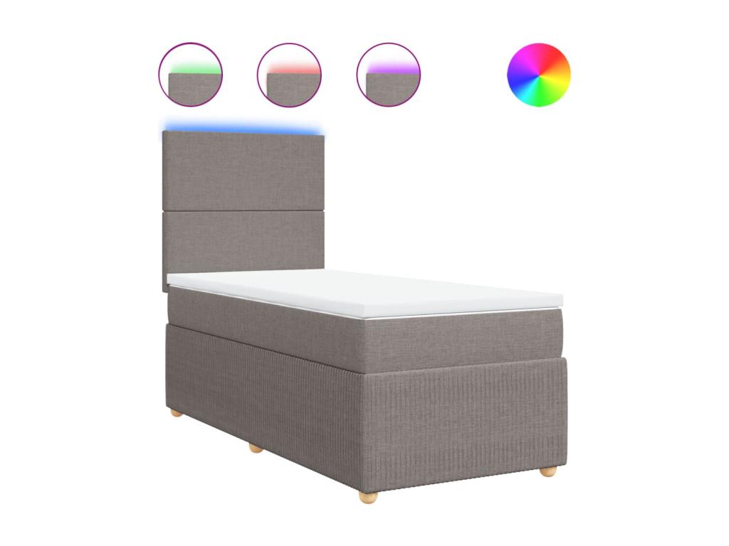 Meubiana bed base with Meubiana mattress 100x200 cm Fabric