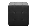 2-piece pouf set, black, 30x30x30 cm, faux leather