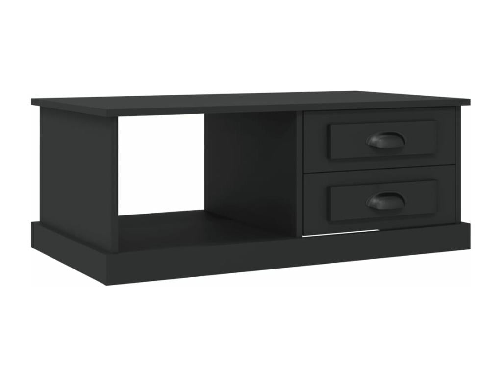 Coffee table, black, 90x50x35 cm, engineered wood