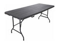 Betel Outdoor Table 74x180x75 Plastic Steel Dark Grey Black Modern