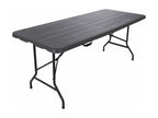 Betel Outdoor Table 74x180x75 Plastic Steel Dark Grey Black Modern