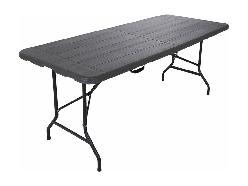Betel Outdoor Table 74x180x75 Plastic Steel Dark Grey Black Modern