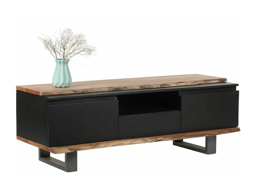 TV stand with 2 doors and 1 drawer - Meubiana Black