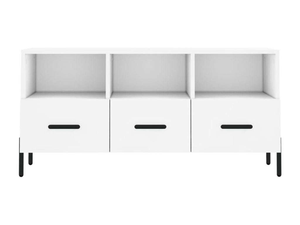 White TV stand 102x36x50 cm engineered wood