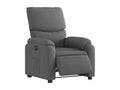 Dark Grey Electric Recliner Chair in Fabric