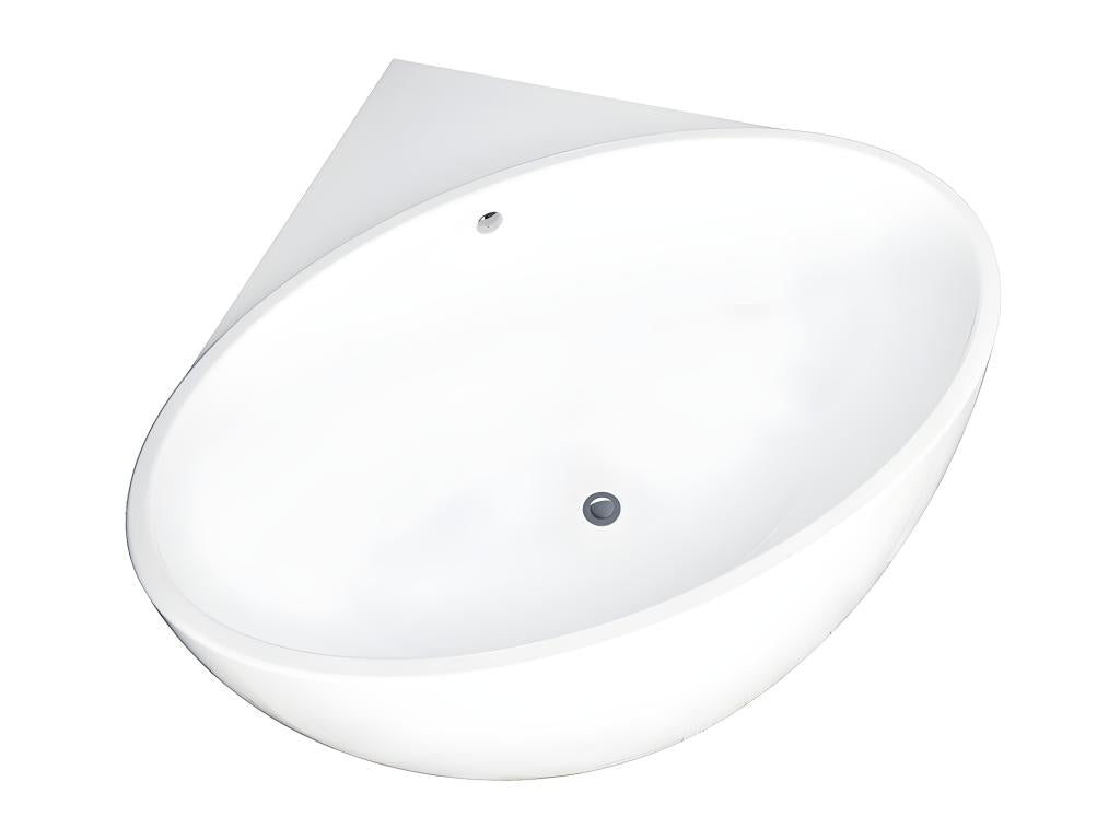 Corner bathtub - 197 L - 127x127x58 cm - White - Acrylic - Meubiana