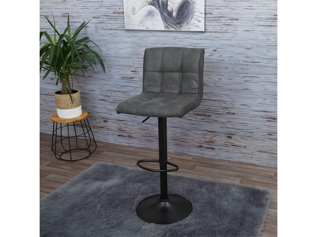Grey bar stool/chair 44x46x95 cm 04 0001235