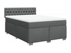 Meubiana bed base with mattress, dark grey, 160x200cm, fabric