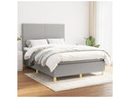 Meubiana bed base with light grey mattress 140x200 fabric