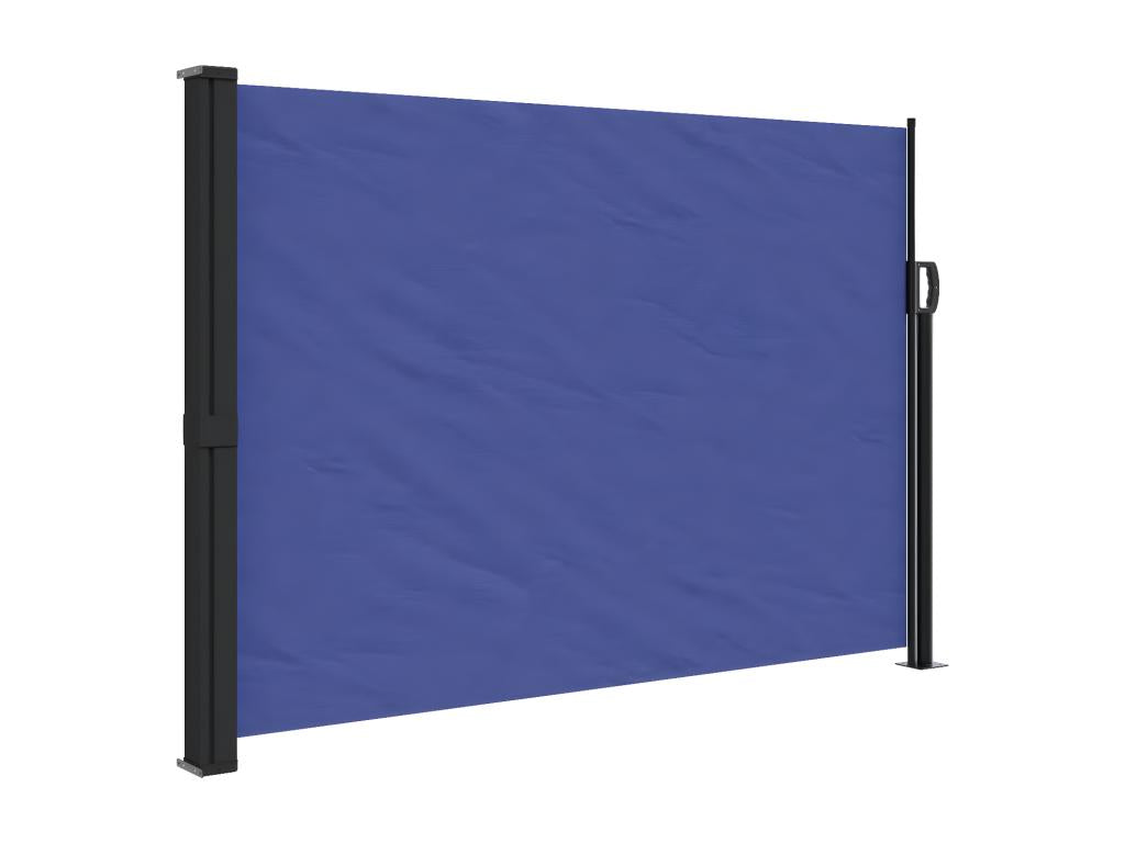 Retractable blue side awning 140x300 cm