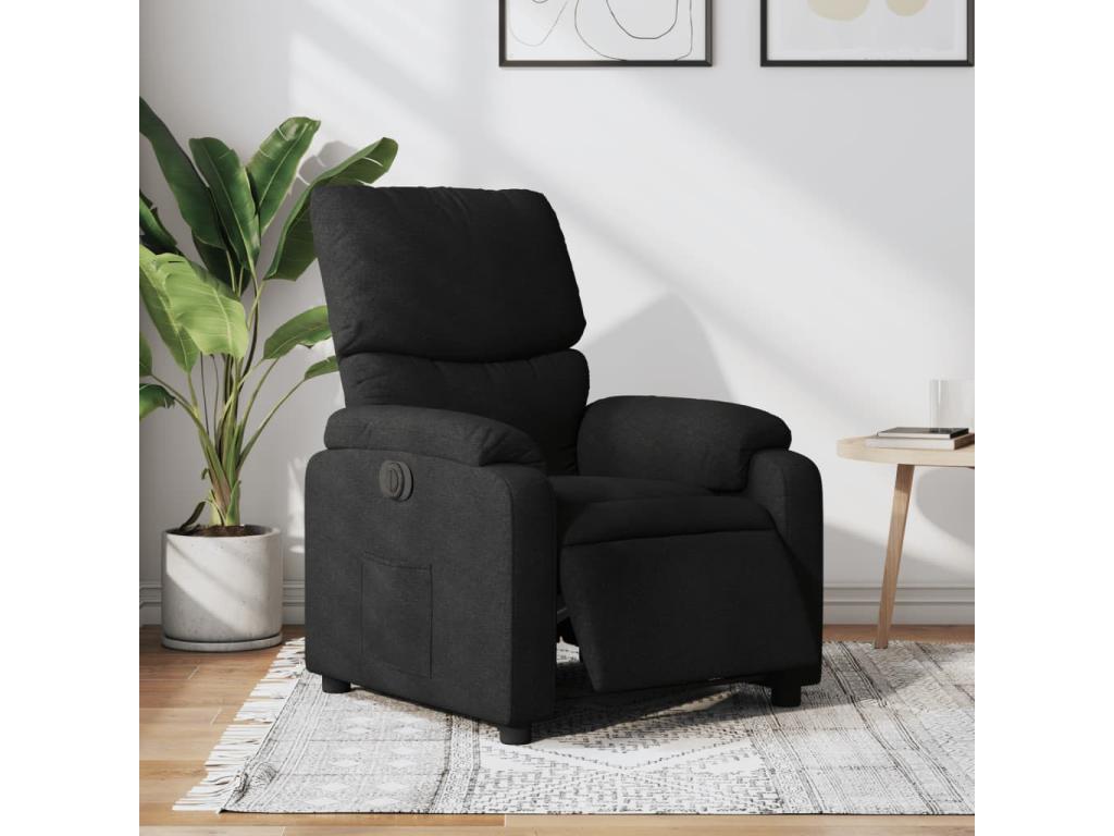 Black Fabric Electric Recliner