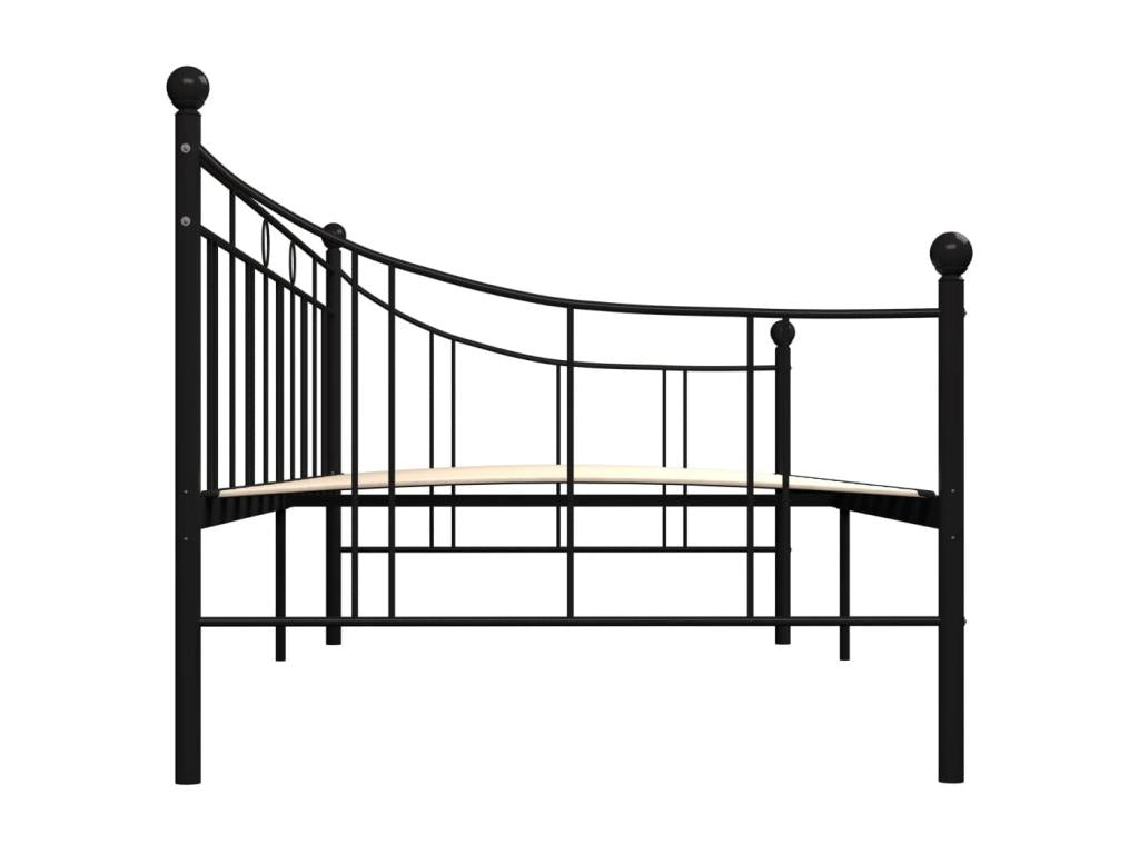 Black Metal Daybed Frame 90x200 cm