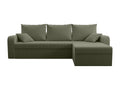 Meubiana convertible and reversible corner sofa in khaki green corduroy