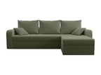 Meubiana convertible and reversible corner sofa in khaki green corduroy