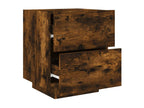 Bedside cabinet and LED furniture in smoked oak engineered wood
