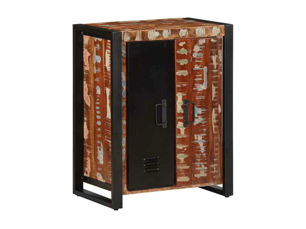 Multicolored sideboard 55x35x70 cm reclaimed solid wood