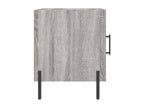 Homzora bedside tables, 2 pcs, grey, 40x40x50cm, engineered wood