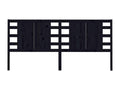 Black Headboard 166x4x100 Solid Pine Wood 2
