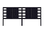 Black Headboard 166x4x100 Solid Pine Wood 2