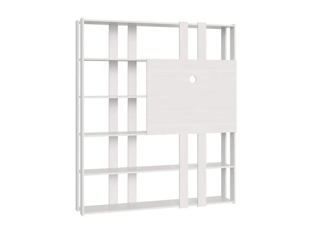 Doucezen N white ash bookcase with TV stand