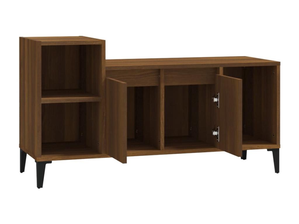 Brown oak TV stand 100x35x55 cm Engineered wood