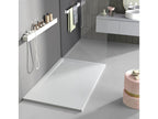 White shower tray with smooth finish, Meubiana colored grate - 180x70 cm