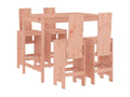 Meubiana 5-piece solid wood garden bar set
