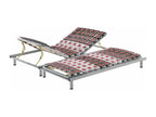 Set of 2 STAR 180x200 cm manually adjustable bed bases, light grey