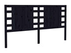 Black Headboard 166x4x100 Solid Pine Wood 2