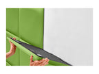 Meubiana Upholstered Headboard in High-Quality Faux Leather, Meubiana Interior Composed of Interchangeable Self-Adhesive Panels, Green, 145 cm